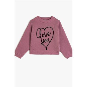 Koton Girl's Dried Rose Sweatshirt
