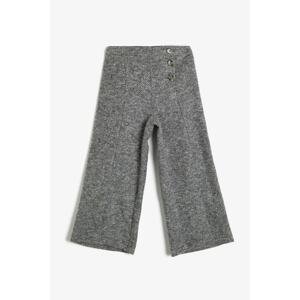 Koton Gray Girls' Button Detailed Sweatpants