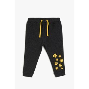 Koton Baby Boy Black Printed Sweatpants