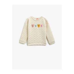 Koton Baby Girl Ecru Sweatshirt