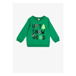 Koton Baby Boy Green Printed Sweatshirt