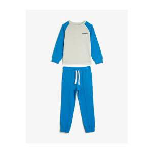 Koton Boy Blue Cotton Tracksuit Set