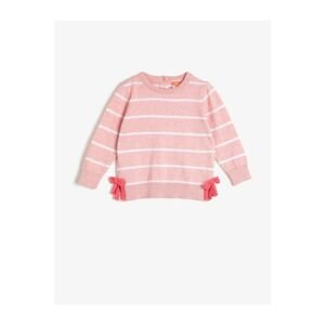 Koton Girl Pink Striped Sweater