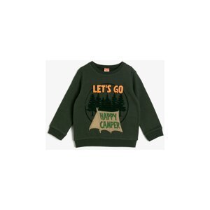 Koton Baby Boy Green Baby Embroidered Sweatshirt