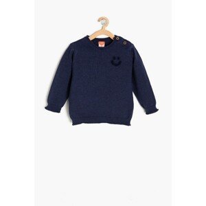 Koton Baby Boy Navy Blue Button Detailed Knitwear Sweater