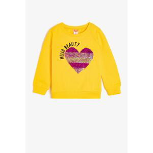 Koton Yellow Baby Girl Printed Sweathirt