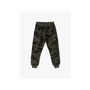 Koton Boy Green Cotton Camouflage Printed Sweatpants