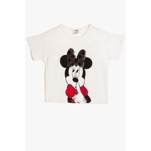 Koton Girl Child Disney Licensed Short Sleeve Minnie T-shirt