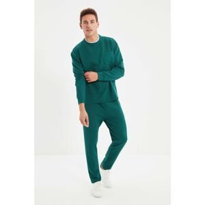 Trendyol Duck Head Green Men's Regular Fit Tracksuit Set