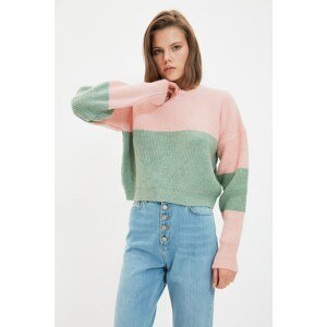 Trendyol Powder Crew Neck Color Block Knitwear Sweater