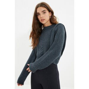 Trendyol Indigo Shoulder Detailed Knitwear Sweater