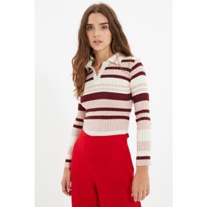 Trendyol Ecru Polo Collar Body Knitwear Sweater