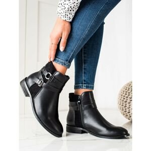 GOODIN CASUAL BLACK ANKLE BOOTS