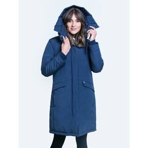 Big Star Woman's Coat Outerwear 130241 Blue Woven-403