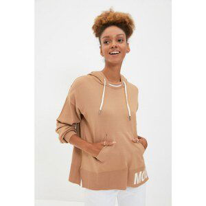 Trendyol Camel Jacquard Knitwear Sweater