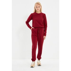 Trendyol Burgundy Knitted Sweatpants