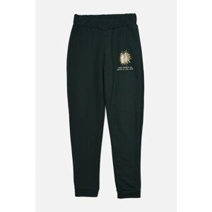 Trendyol Petrol Basic Jogger Foil Printed Knitted Sweatpants