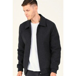 M8656 DEWBERRY MEN'S WOOLLEN STAMP COAT-ANTHRACITIS