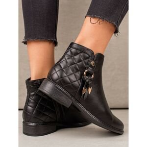 GOODIN ANKLE BOOTS WITH QUILTED INSERT