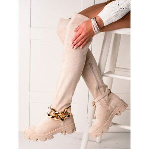 SEASTAR HIGH SUEDE BOOTS WITH ORNAMENT