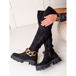 SEASTAR HIGH SUEDE BOOTS WITH ORNAMENT
