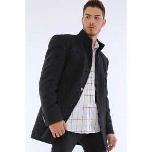 PLT8387 DEWBERRY MEN'S COAT-DIAGONAL LACİVERT