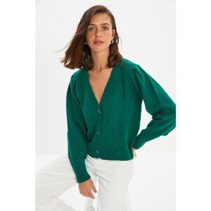 Trendyol Emerald Green Balloon sleeves Knitwear Cardigan