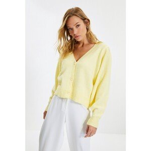 Trendyol Yellow Balloon Sleeve Knitwear Cardigan