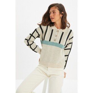 Trendyol Stone Polo Collar Knitwear Sweater