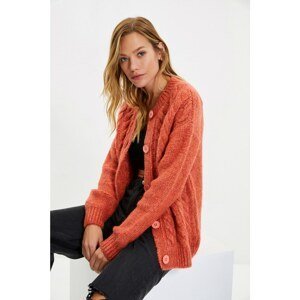 Trendyol Dried Rose Oversize Knitwear Cardigan