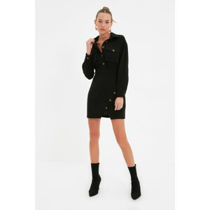 Trendyol Black Button Detailed Dress