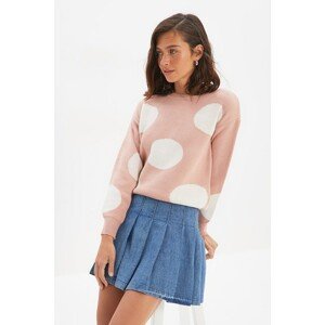 Trendyol Powder Polka Dot Jacquard Knitwear Sweater