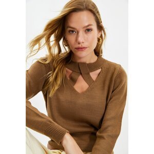 Trendyol Sweater - Brown - Regular