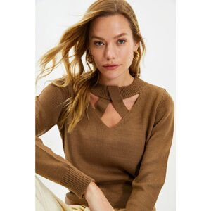 Trendyol Mink Knitwear Collar Detailed Sweater
