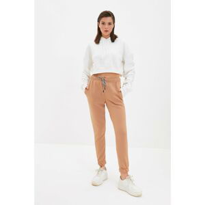 Trendyol Camel Raised Knitted Sweatpants