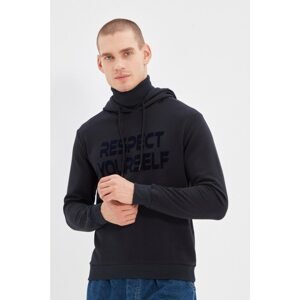 Trendyol Navy Men Regular Fit Hoodie Sweatshirt