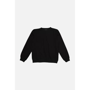 Trendyol Black Basic Slim Knitted Sweatshirt