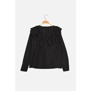 Trendyol Black Petite Flared Shirt
