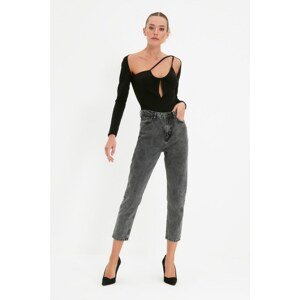 Trendyol Anthracite High Waist Mom Jeans