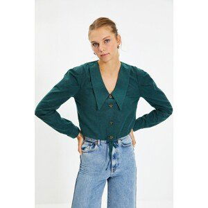 Trendyol Emerald Green Collar Detailed Shirt