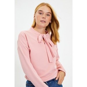 Trendyol Powder Tie Detailed Knitted Blouse