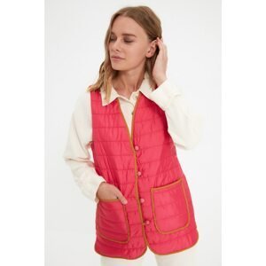 Trendyol Fuchsia Piping Detailed Quilted Vest