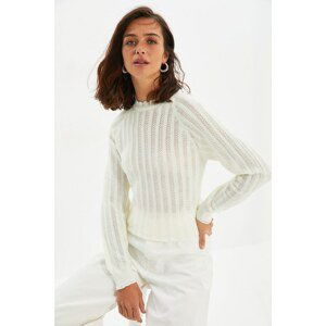 Trendyol Ecru Openwork Knitwear Sweater