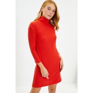 Trendyol Red Turtleneck Knitted Dress