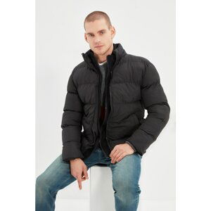 Trendyol Black Men's Puffer Stand Collar Coat