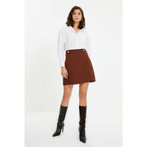 Trendyol Brown Straight Skirt