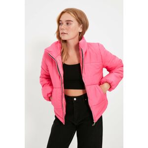 Trendyol Fuchsia Zipper Closure Inflatable Coat