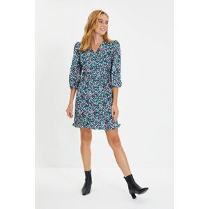Trendyol Multicolored Double Breasted Collar Dress