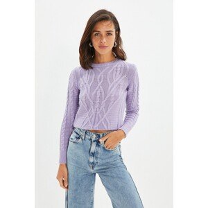 Trendyol Lilac Knit Detailed Knitwear Sweater