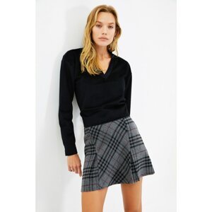 Trendyol Anthracite Straight Skirt